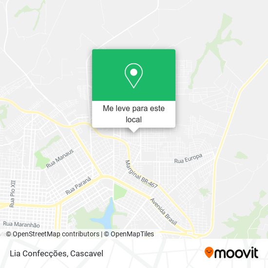 Lia Confecções mapa