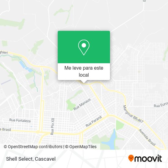 Shell Select mapa