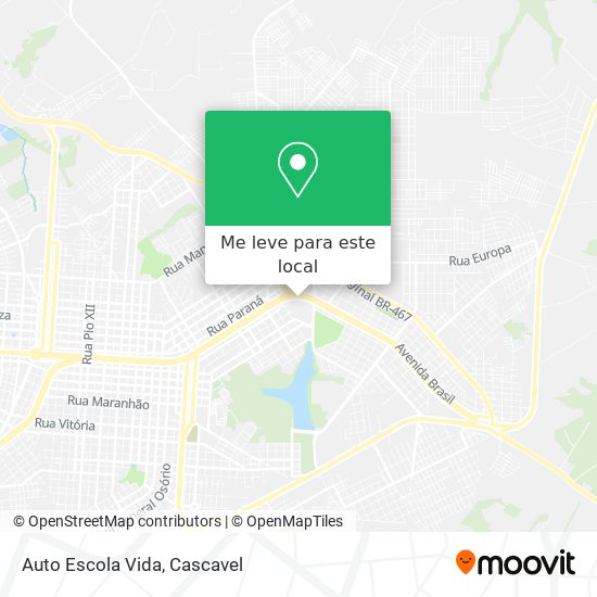 Auto Escola Vida mapa