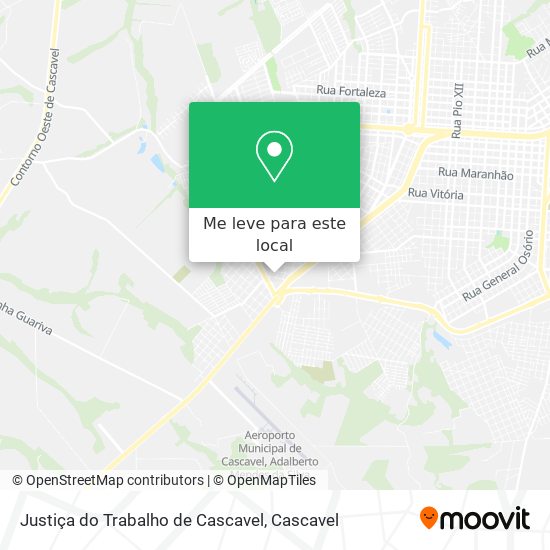 Justiça do Trabalho de Cascavel mapa