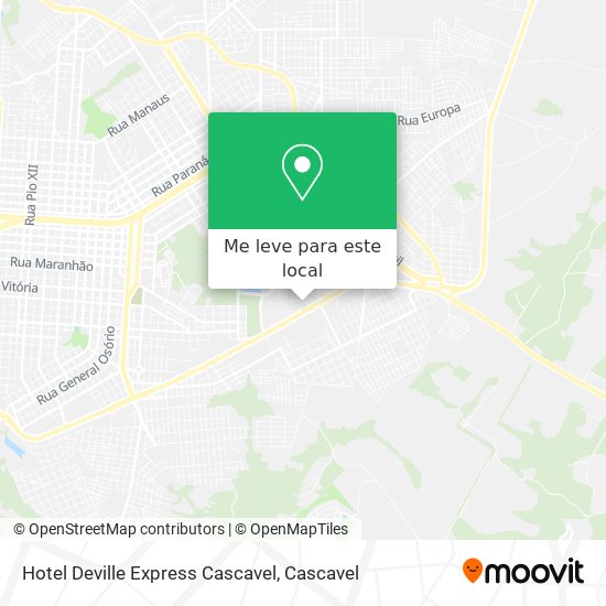Hotel Deville Express Cascavel mapa