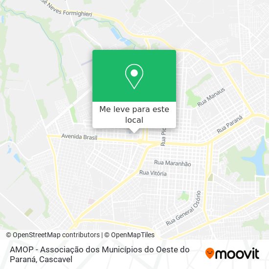 AMOP - Associação dos Municípios do Oeste do Paraná mapa