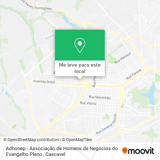 Adhonep - Associação de Homens de Negócios do Evangelho Pleno. mapa
