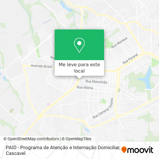PAID - Programa de Atenção e Internação Domiciliar mapa