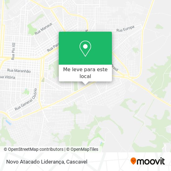 Novo Atacado Liderança mapa