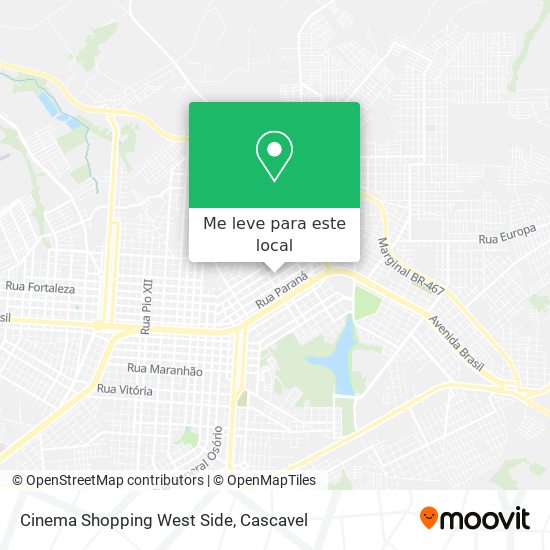 Cinema Shopping West Side mapa