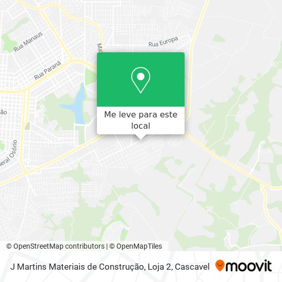 J Martins Materiais de Construção, Loja 2 mapa