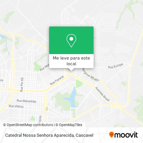 Catedral Nossa Senhora Aparecida mapa