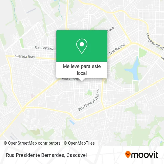 Rua Presidente Bernardes mapa