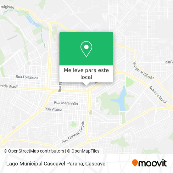 Lago Municipal Cascavel Paraná mapa