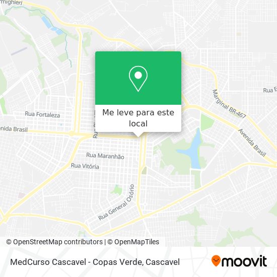 MedCurso Cascavel - Copas Verde mapa