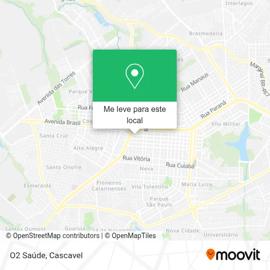O2 Saúde mapa