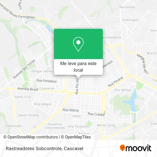 Rastreadores Sobcontrole mapa