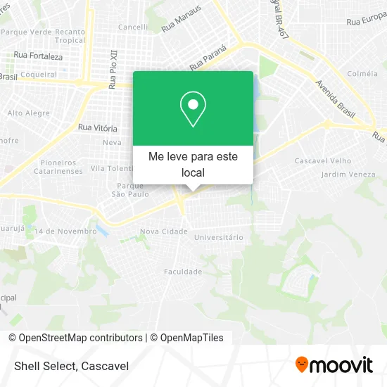 Shell Select mapa