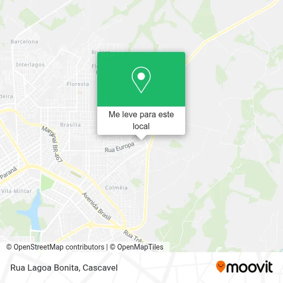 Rua Lagoa Bonita mapa