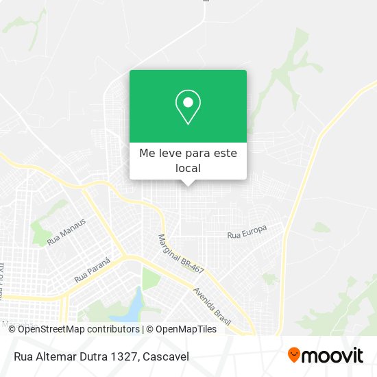 Rua Altemar Dutra 1327 mapa