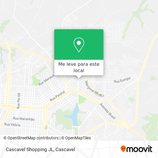 Cascavel Shopping JL mapa