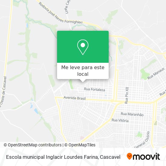 Escola municipal Inglacir Lourdes Farina mapa
