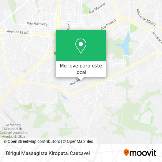Birigui Massagista Kiropata mapa