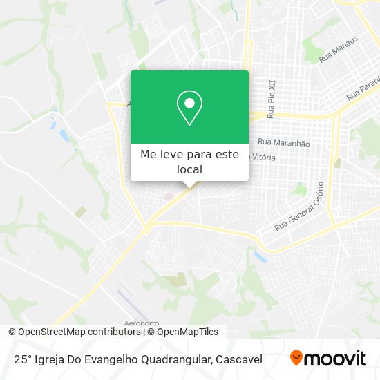 25°	Igreja Do Evangelho Quadrangular mapa