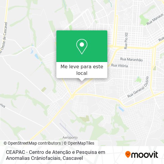 CEAPAC - Centro de Atenção e Pesquisa em Anomalias Crâniofaciais mapa