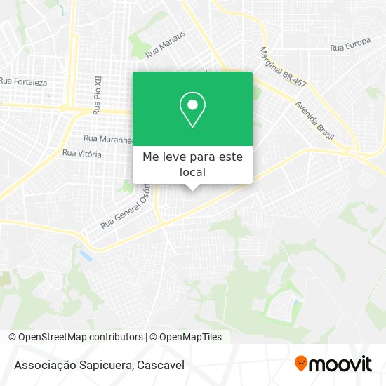 Associação Sapicuera mapa
