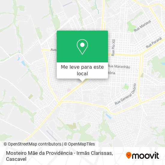 Mosteiro Mãe da Providência - Irmãs Clarissas mapa