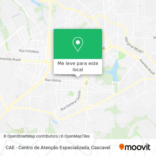 Como chegar até CAE - Centro de Atenção Especializada em Cascavel