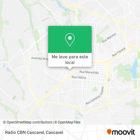 Rádio CBN Cascavel mapa