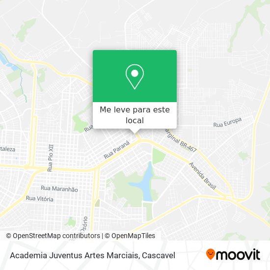 Academia Juventus Artes Marciais mapa