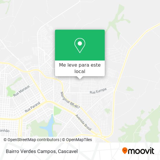 Bairro Verdes Campos mapa
