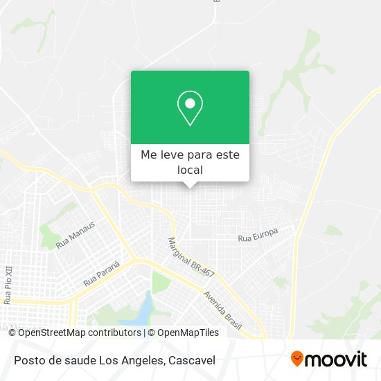 Posto de saude Los Angeles mapa