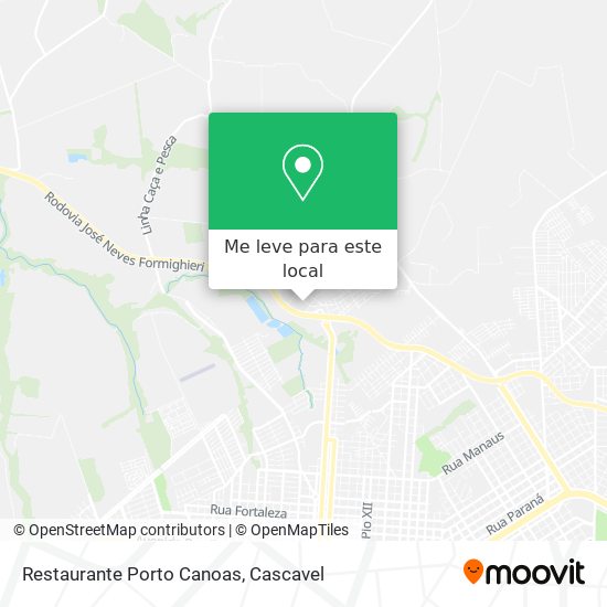 Restaurante Porto Canoas mapa