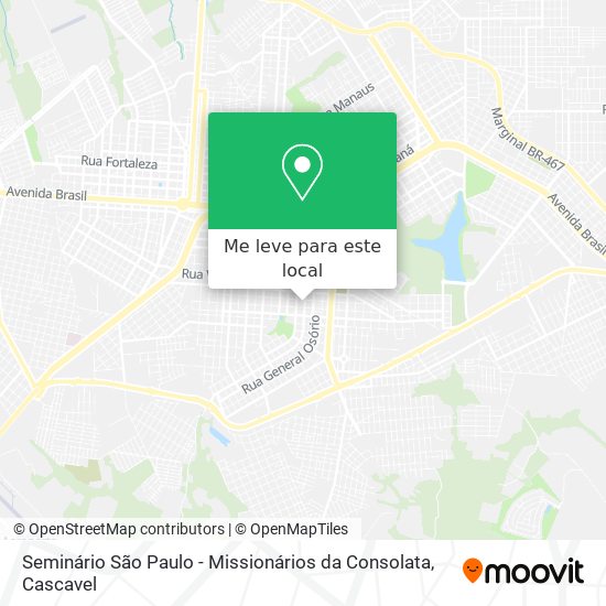 Seminário São Paulo - Missionários da Consolata mapa