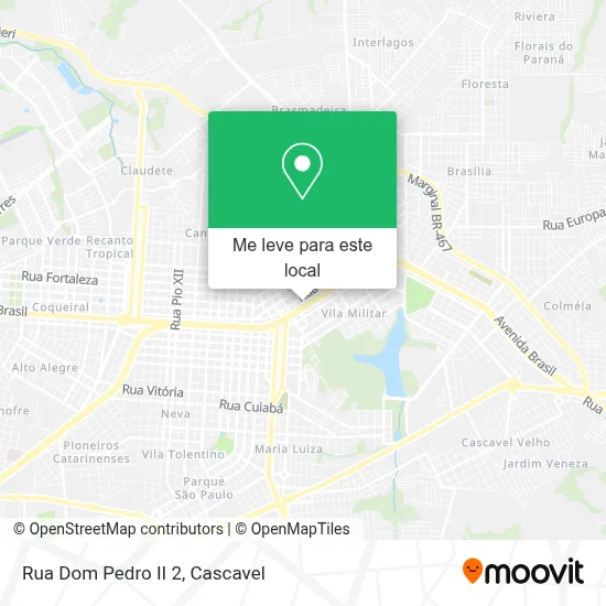 Rua Dom Pedro II 2 mapa