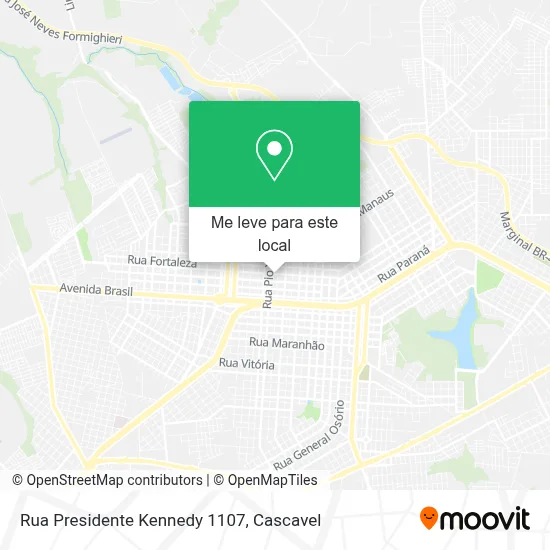 Rua Presidente Kennedy 1107 mapa