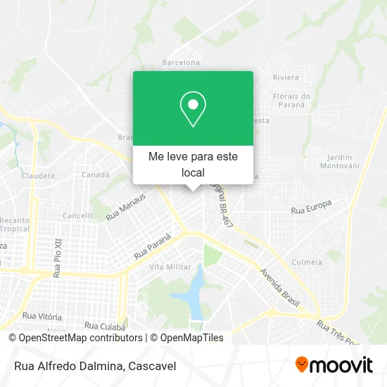 Rua Alfredo Dalmina mapa