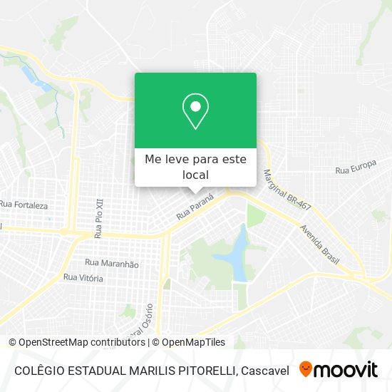 COLÊGIO ESTADUAL MARILIS PITORELLI mapa
