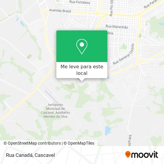 Rua Canadá mapa