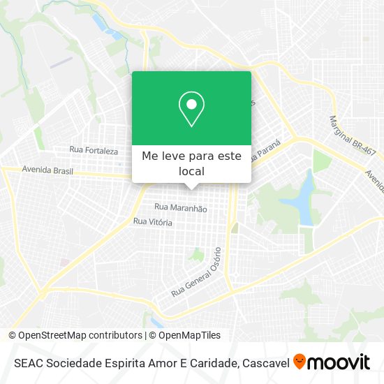 SEAC Sociedade Espirita Amor E Caridade mapa