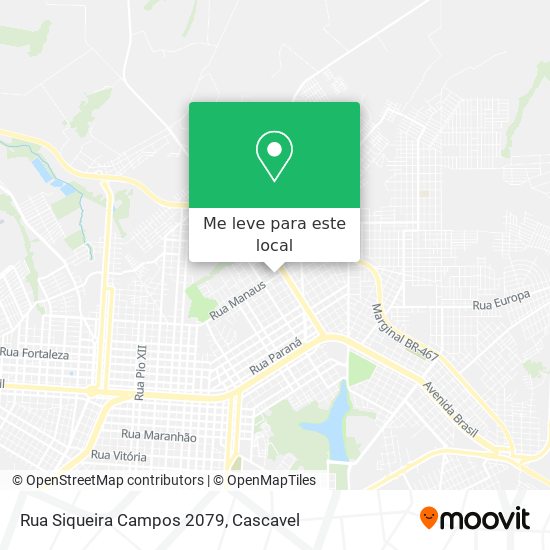 Rua Siqueira Campos 2079 mapa