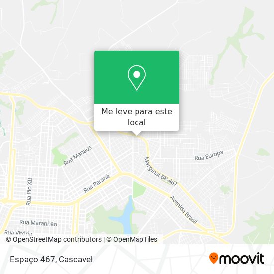 Espaço 467 mapa