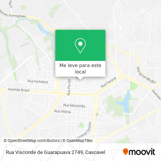 Rua Visconde de Guarapuava 2749 mapa