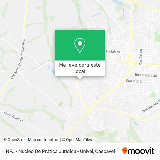 NPJ - Nucleo De Prática Jurídica - Univel mapa