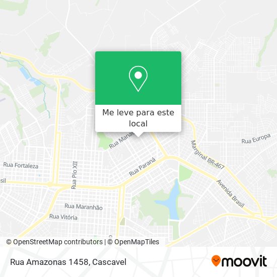 Rua Amazonas 1458 mapa