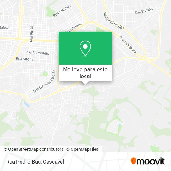 Rua Pedro Baú mapa