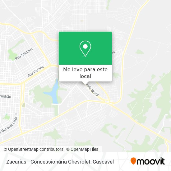 Zacarias - Concessionária Chevrolet mapa