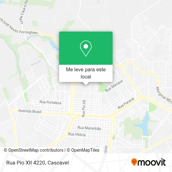 Rua Pio XII 4220 mapa
