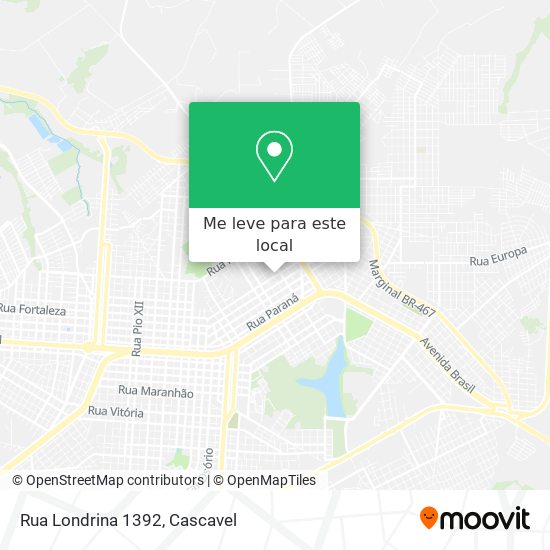 Rua Londrina 1392 mapa