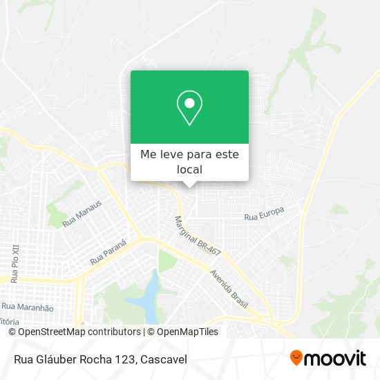 Rua Gláuber Rocha 123 mapa